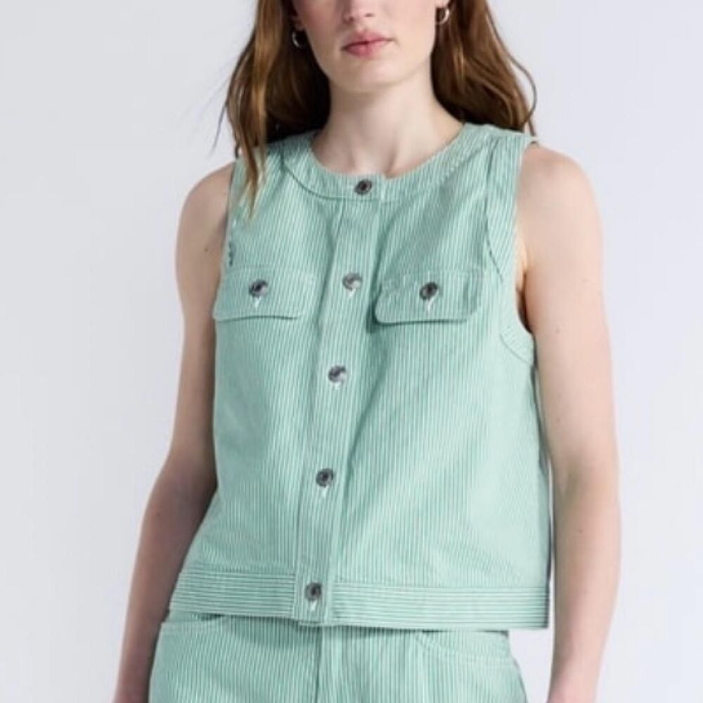 Free-assembly Women's Green and Blue Gilet